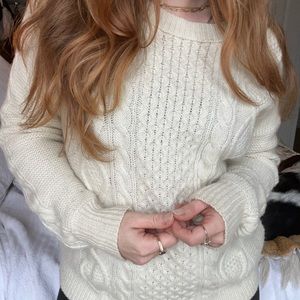 J crew wool fisherman sweater
